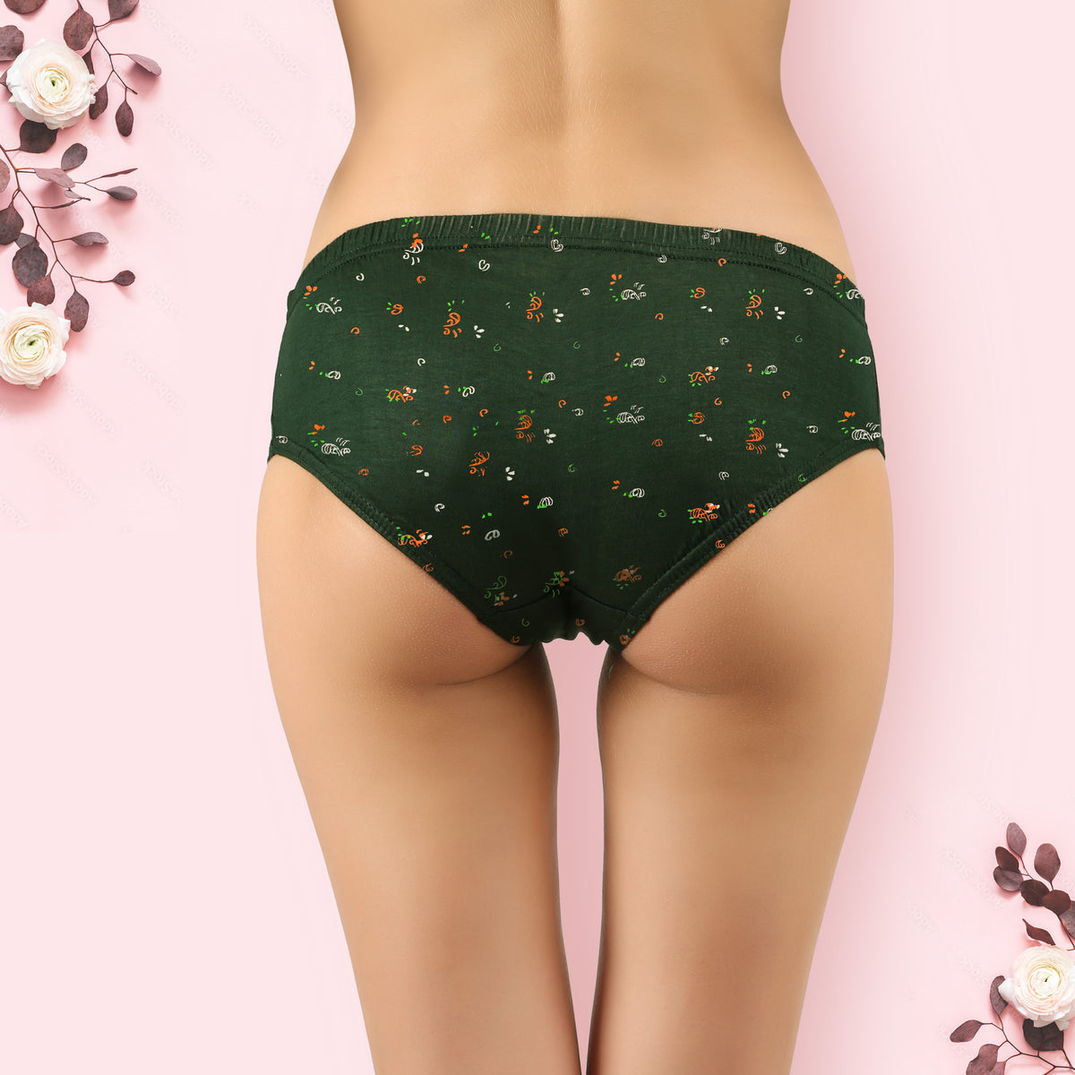 PANTIES FLOWER PRINT - IE