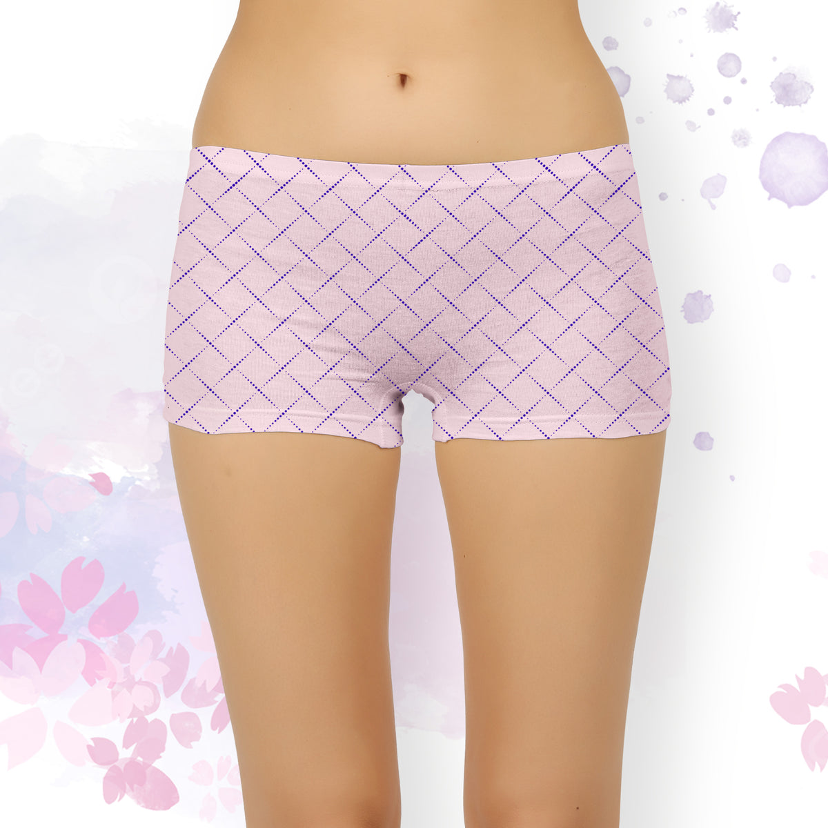 LIGHT COLOUR LINE PRINTED BOYSHORTS PANTY