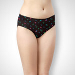 LILLY ROSE DARK COLOUR PANTIES FLOWER PRINT - IE