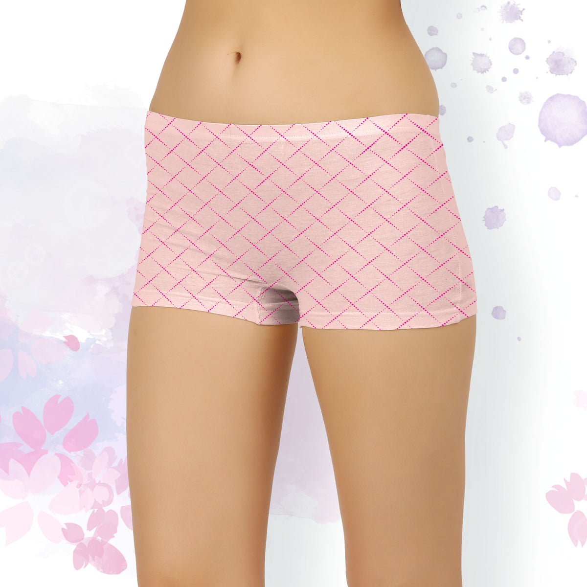 LIGHT COLOUR LINE PRINTED BOYSHORTS PANTY