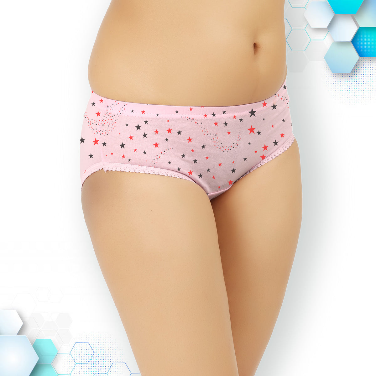 LIGHT COLOUR STAR PRINT PANTIES