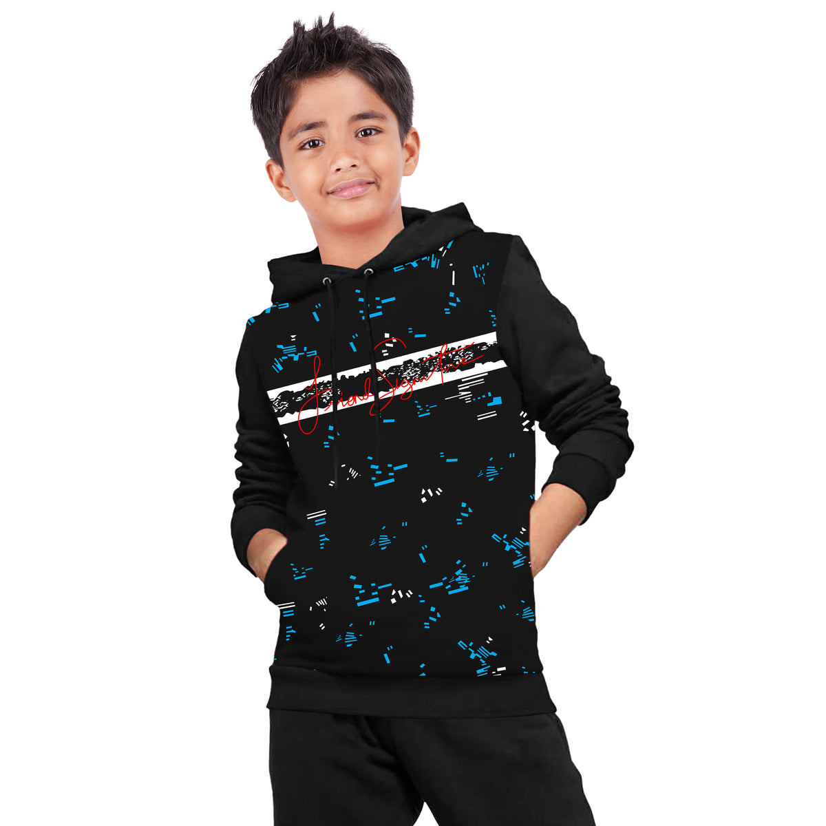 BOYS HOODIES CUT & SEW ALLOVER PRINT