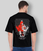 MENS BLACK T-SHIRTFRONT & BACK PRINT