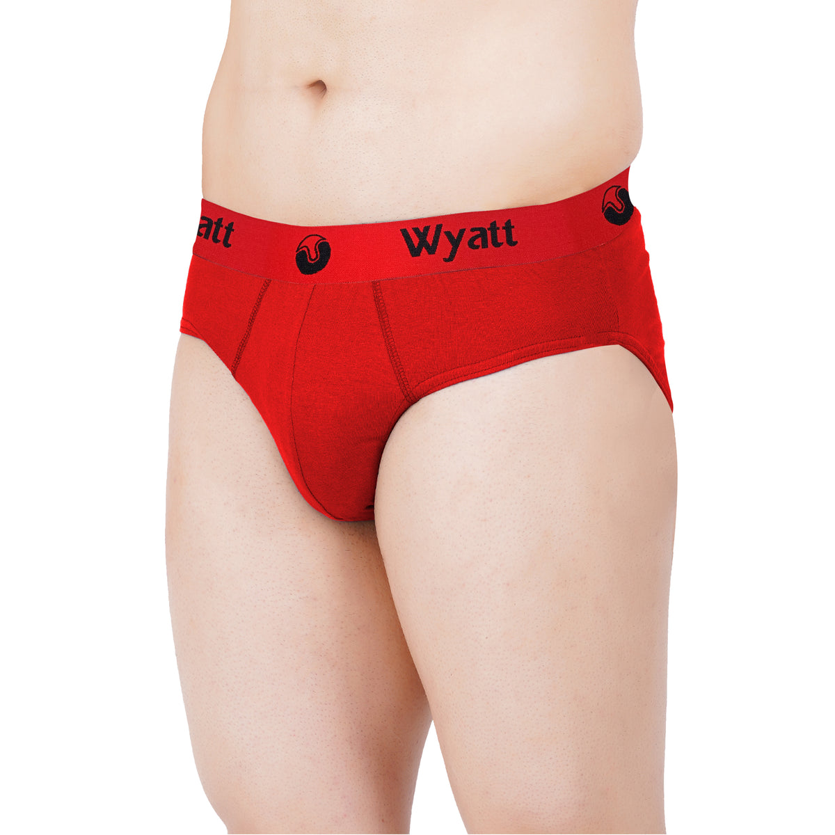 WYATT BRIEFS RED ELASTIC PLAIN - OE