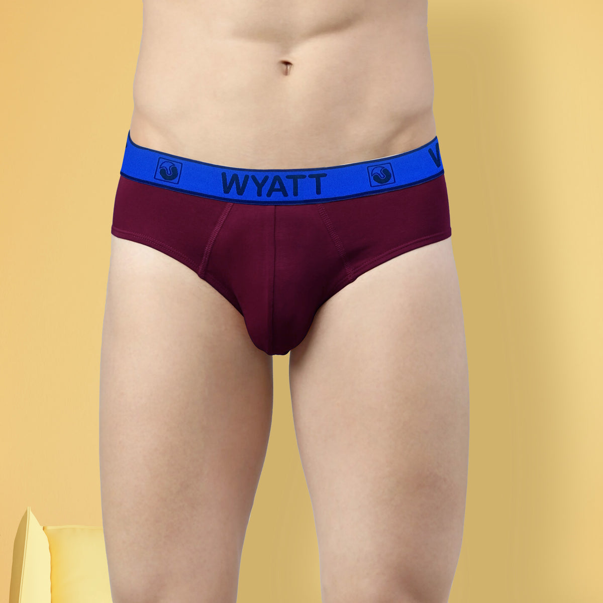 Men's Soft Stretchable Outer Elastic Solid Brief