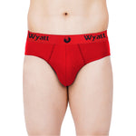 WYATT BRIEFS RED ELASTIC PLAIN - OE