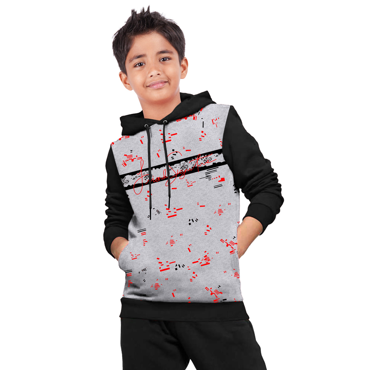 BOYS HOODIES CUT & SEW ALLOVER PRINT