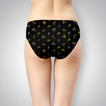 LILLY ROSE DARK COLOUR PANTIES FLOWER PRINT - IE