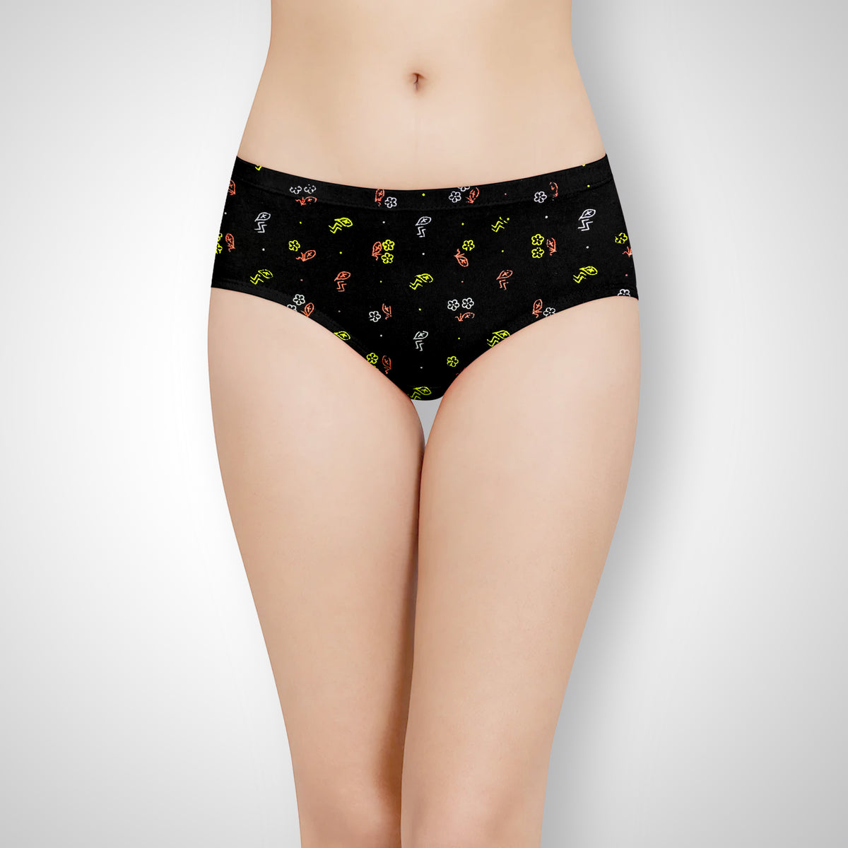 LILLY ROSE DARK COLOUR PANTIES FLOWER PRINT - IE