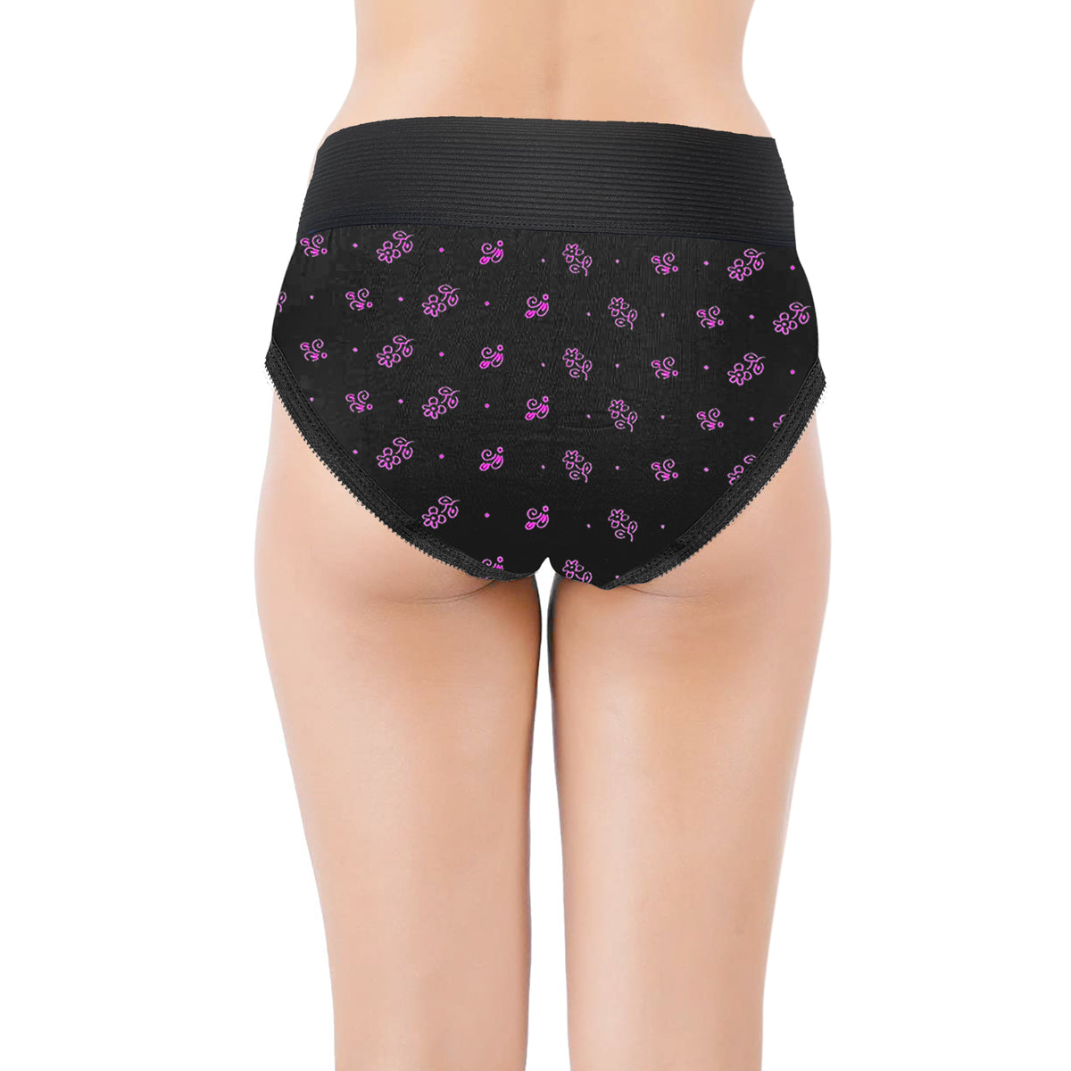 DUMMY TUKKER BLACK PANTIES FLOWER PRINT