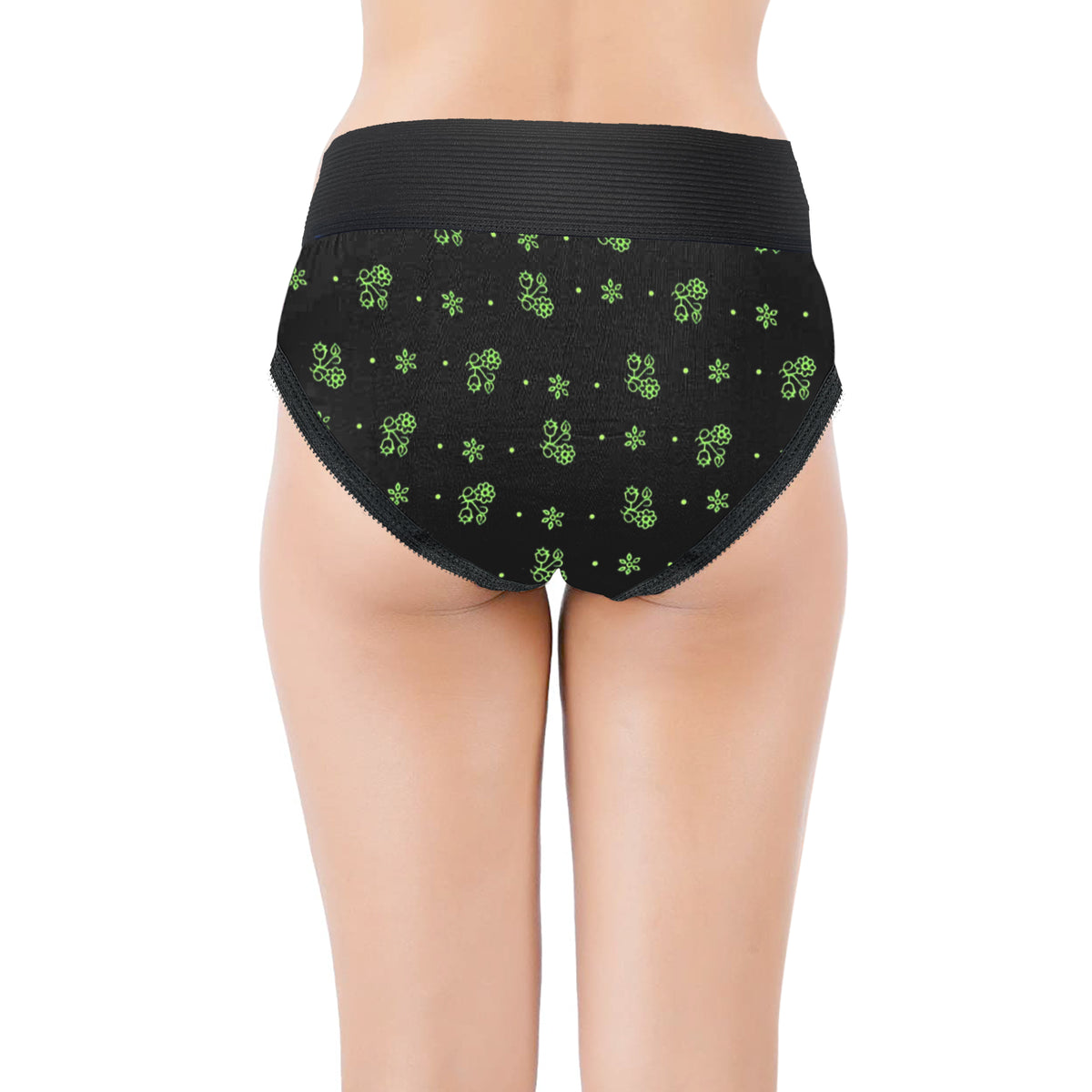 DUMMY TUKKER BLACK PANTIES FLOWER PRINT