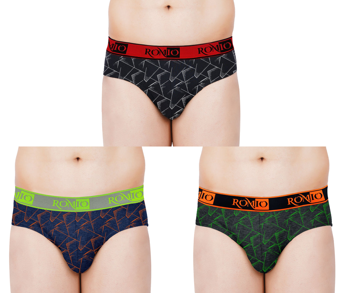 Men's Box Printed Outer Elastic Brief