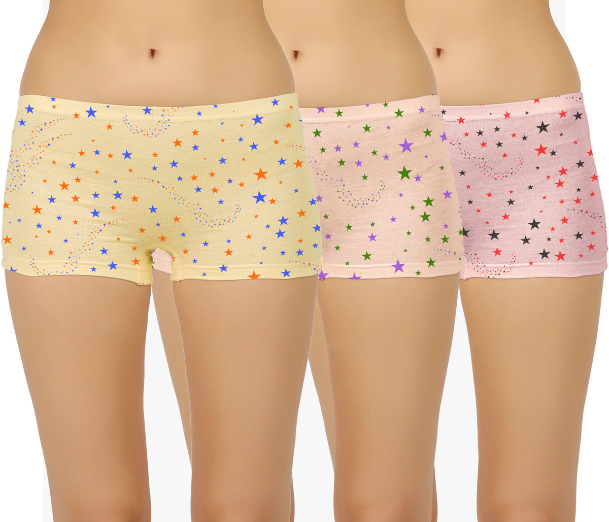 LIGHT COLOUR STAR PRINT BOYSHORTS PANTY