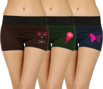 DARK COLOUR HIPSTER PRINTED BOYSHORTS PANTY