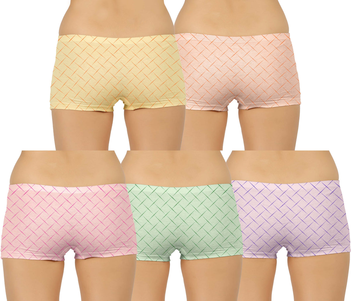 LIGHT COLOUR LINE PRINTED BOYSHORTS PANTY