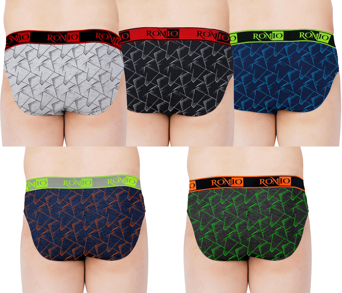 Men's Box Printed Outer Elastic Brief