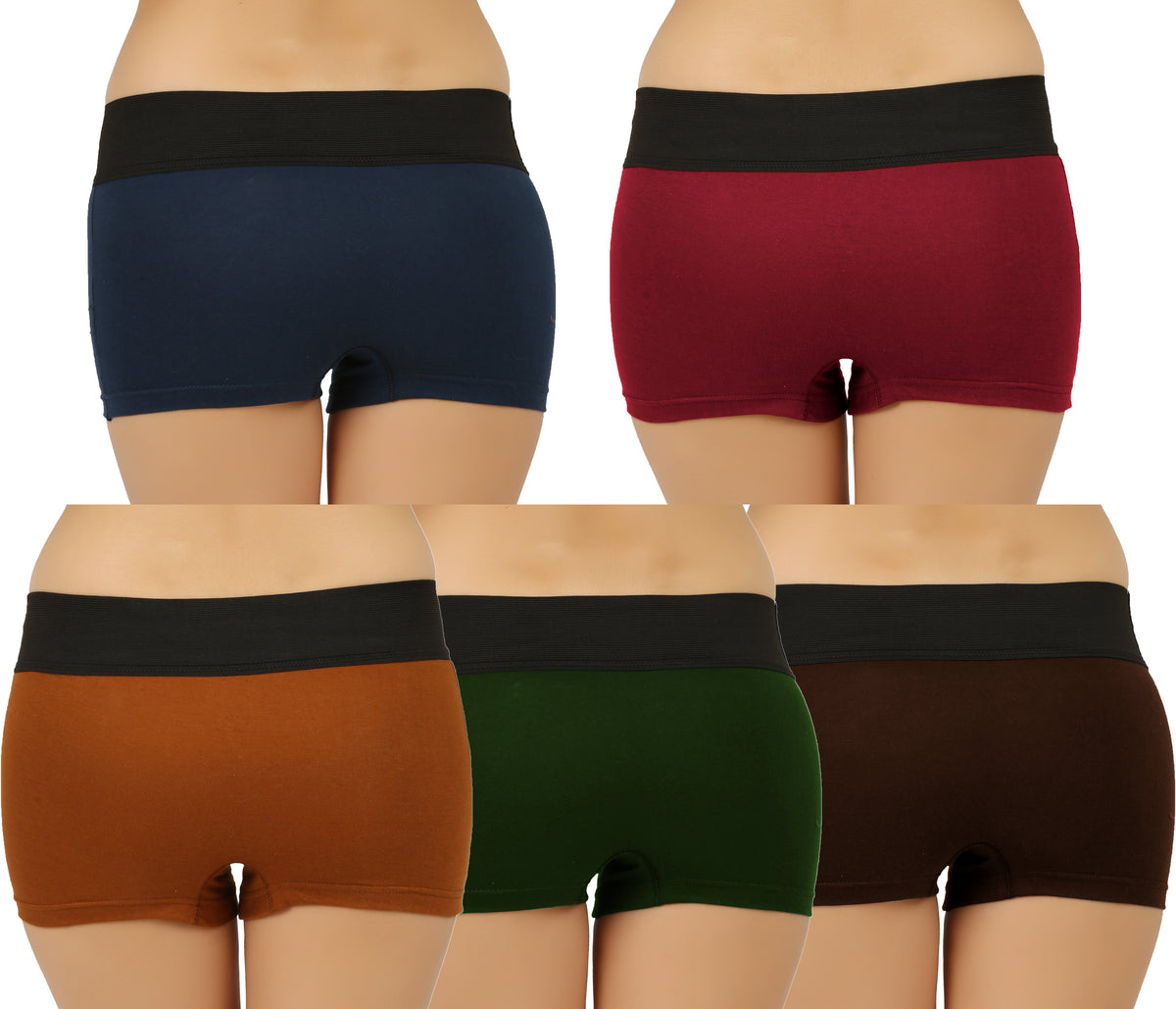 DARK COLOUR HIPSTER PLAIN BOYSHORTS PANTY