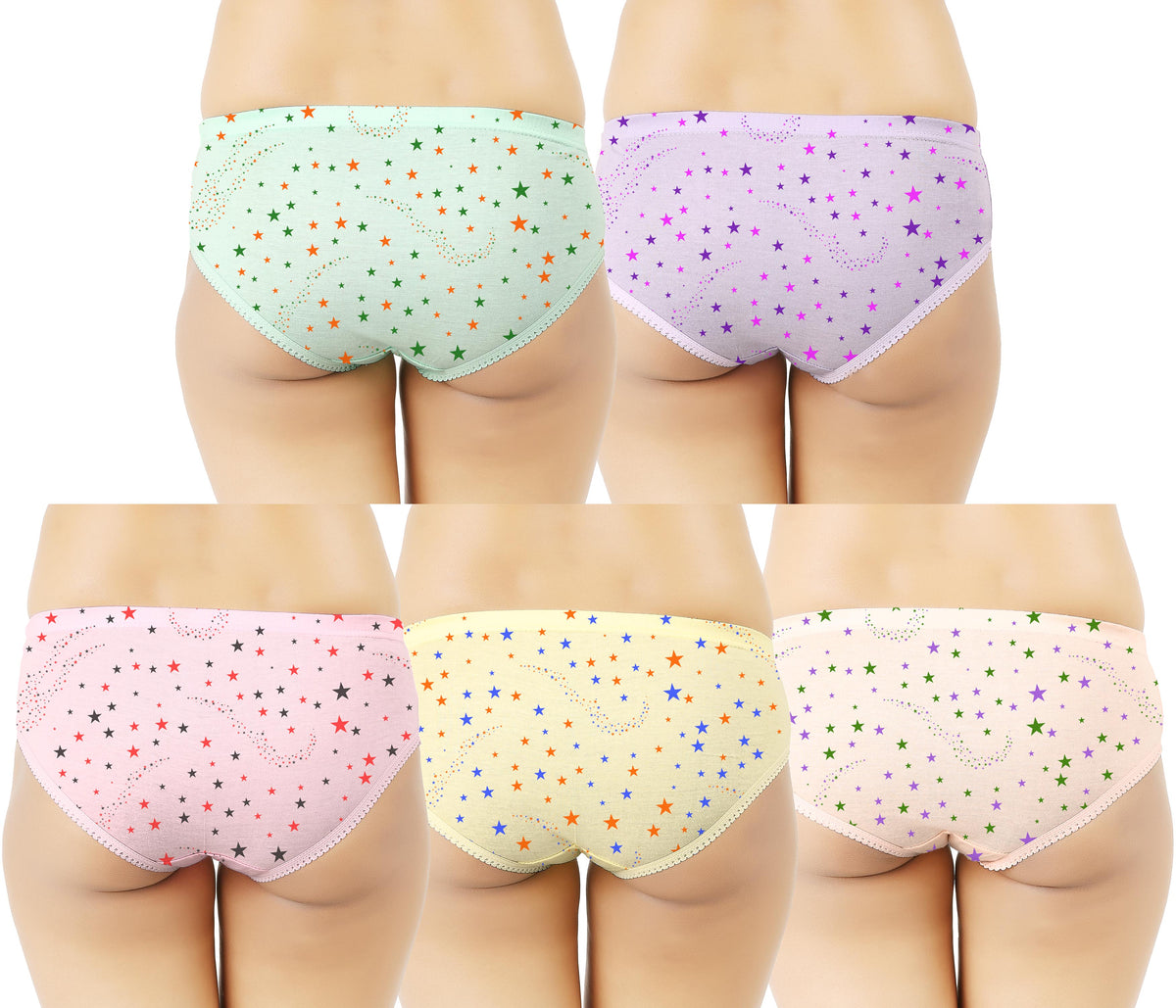 LIGHT COLOUR STAR PRINT PANTIES