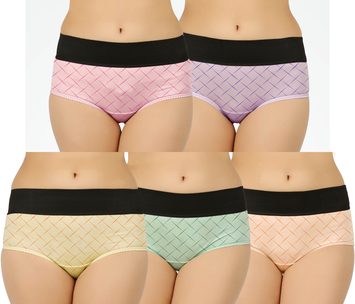 LIGHT COLOUR LINE PRINTED HIPSTER PANTY