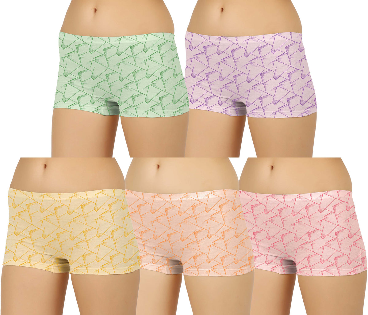 LIGHT COLOUR BOX PRINTED BOYSHORTS PANTY