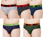 Men's Box Printed Outer Elastic Brief