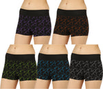 BOX PRINTED BLACK HIPSTERS BOYSHORTS PANTY