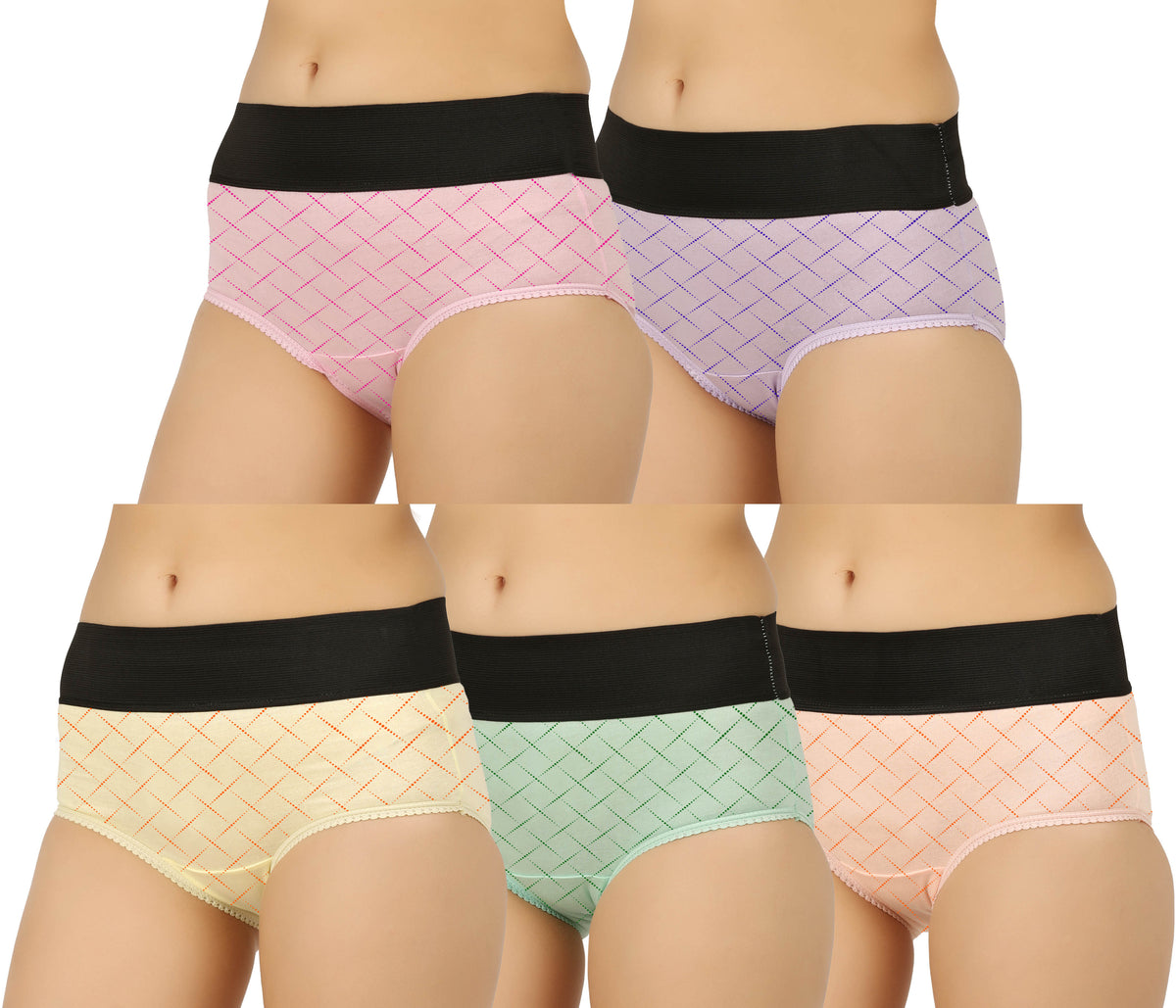 LIGHT COLOUR LINE PRINTED HIPSTER PANTY