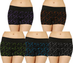 BOX PRINTED BLACK HIPSTERS BOYSHORTS PANTY