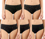 STAR PRINT BLACK PANTIES