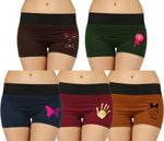 DARK COLOUR HIPSTER PRINTED BOYSHORTS PANTY