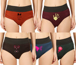 DARK COLOUR PRINTED HIPSTER PANTIES