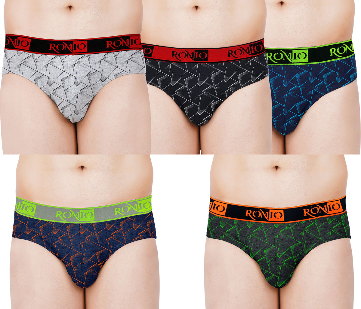 Men's Box Printed Outer Elastic Brief