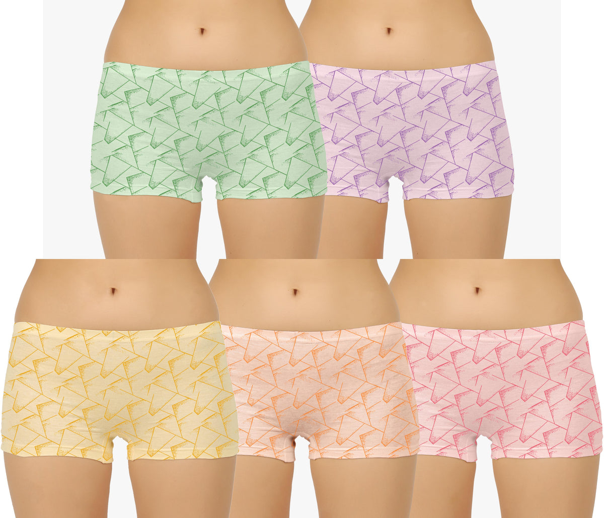 LIGHT COLOUR BOX PRINTED BOYSHORTS PANTY